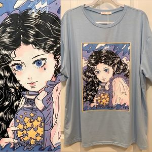 NWT ROMWE Unisex Manga Dreamy Graphic T-Shirt XL